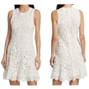 Jonathan Simkhai Miranda Embroidered Bridal Mini Dress Size 14 / XL